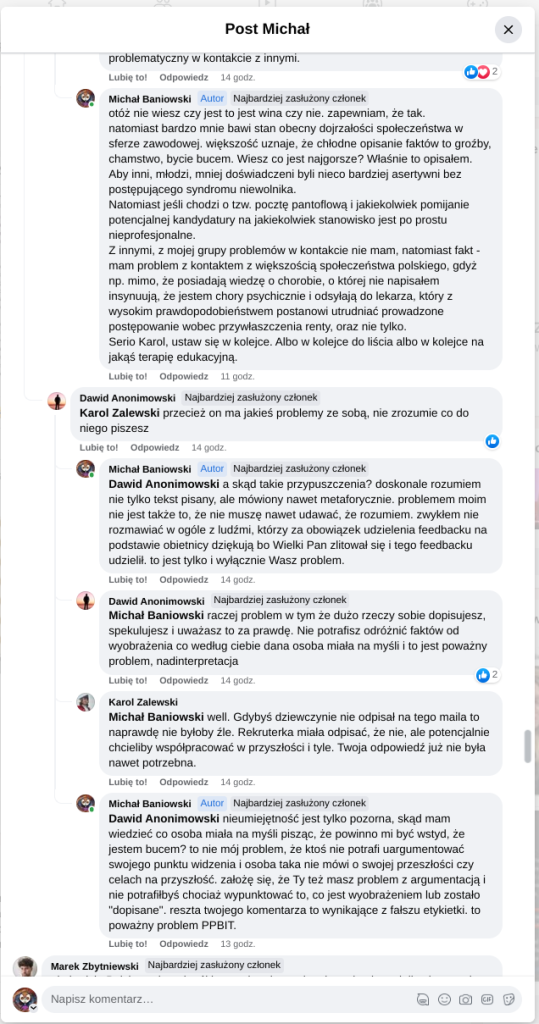 Czarne listy HR w branży IT: Dyskryminacja na rynku pracy, a diagnoza psychiatryczna. Zaburzenia czynników poznawczych społeczeństwa.