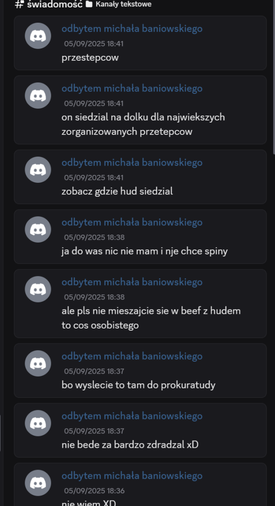 Materiał dowodowy Wiktor Piasecki Szczecin dokumentacja