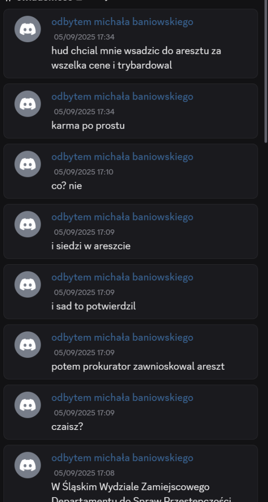 Materiał dowodowy Wiktor Piasecki Szczecin dokumentacja