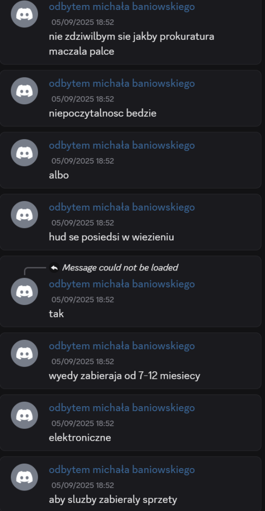 Materiał dowodowy Wiktor Piasecki Szczecin dokumentacja