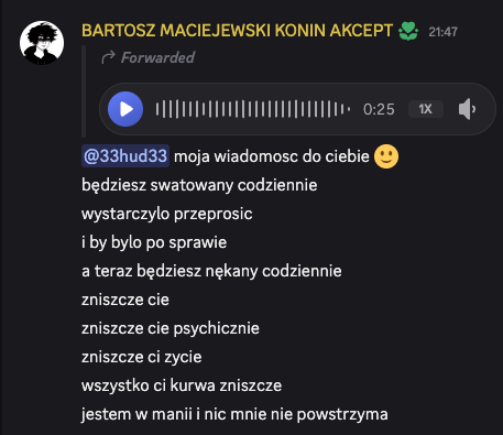 Materiał dowodowy Wiktor Piasecki Szczecin dokumentacja