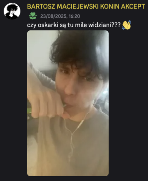 Materiał dowodowy Wiktor Piasecki Szczecin dokumentacja