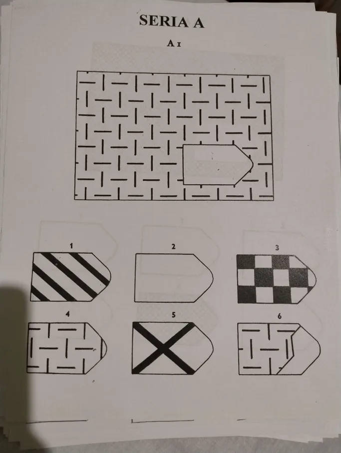 Zadanie 1 testu matryc Ravena - analiza wzorca logicznego