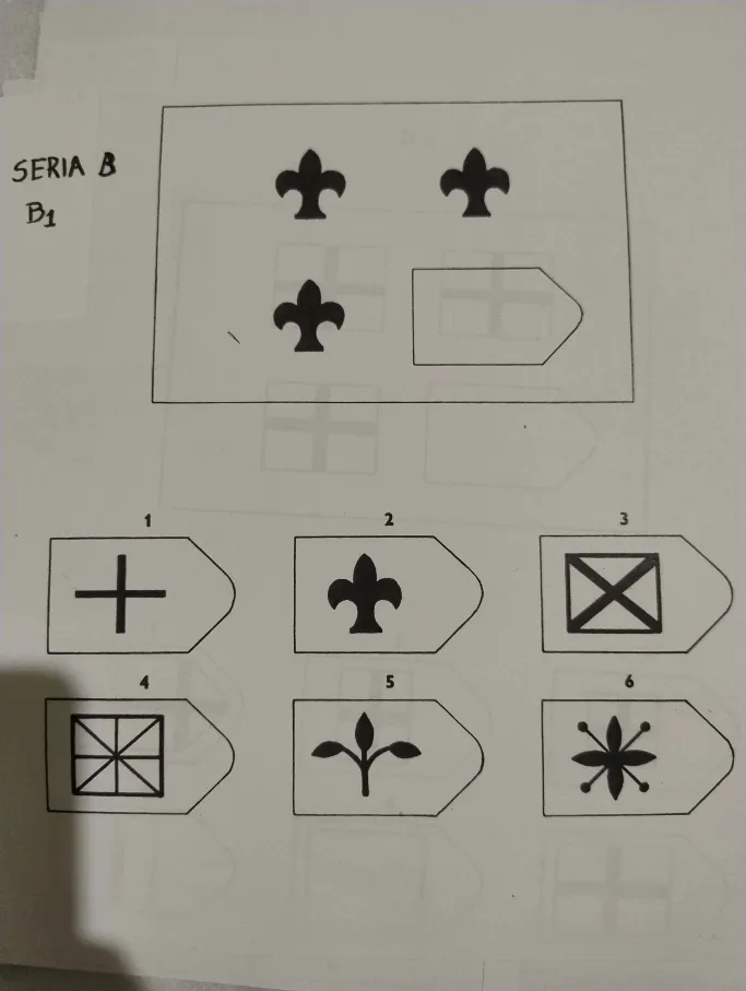 Zadanie 1 testu matryc Ravena - analiza wzorca logicznego