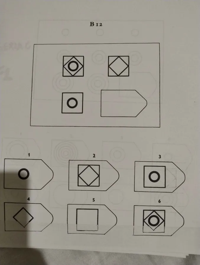 Zadanie 12 testu matryc Ravena - analiza wzorca logicznego