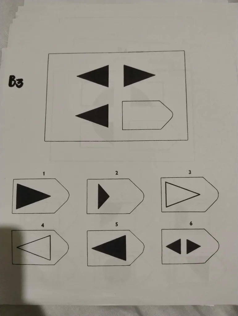 Zadanie 3 testu matryc Ravena - analiza wzorca logicznego