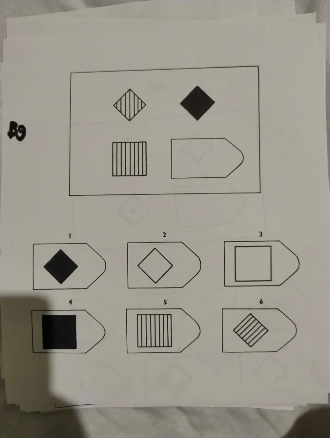 Zadanie 9 testu matryc Ravena - analiza wzorca logicznego