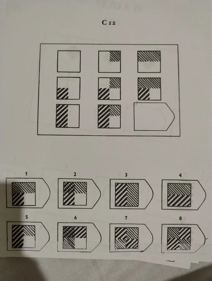 Zadanie 12 testu matryc Ravena - analiza wzorca logicznego