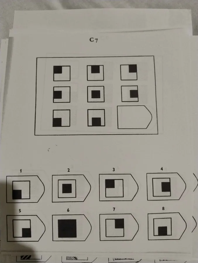 Zadanie 7 testu matryc Ravena - analiza wzorca logicznego