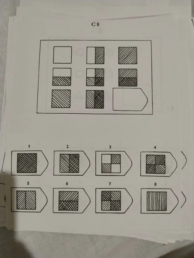 Zadanie 8 testu matryc Ravena - analiza wzorca logicznego