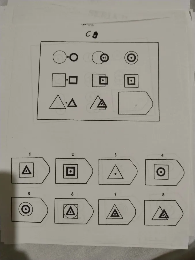 Zadanie 9 testu matryc Ravena - analiza wzorca logicznego