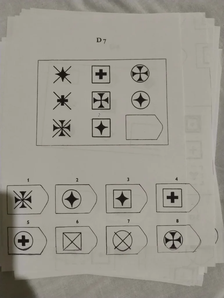 Zadanie 7 testu matryc Ravena - analiza wzorca logicznego
