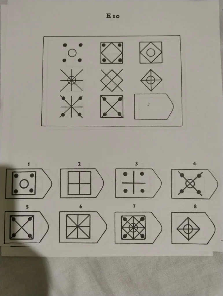 Zadanie 10 testu matryc Ravena - analiza wzorca logicznego