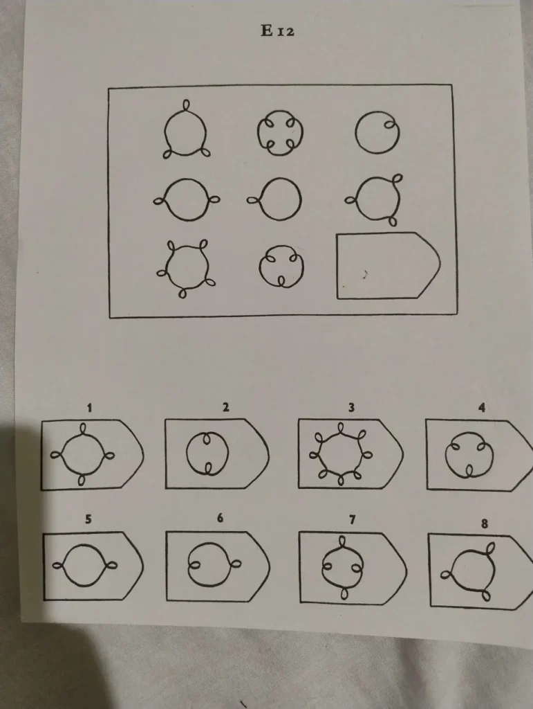 Zadanie 12 testu matryc Ravena - analiza wzorca logicznego
