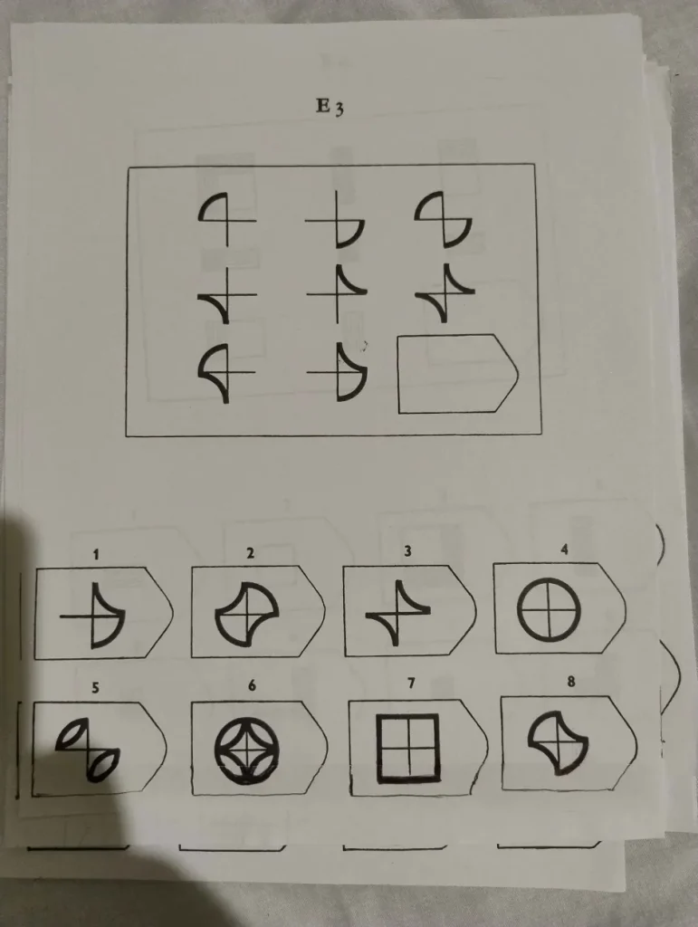 Zadanie 3 testu matryc Ravena - analiza wzorca logicznego