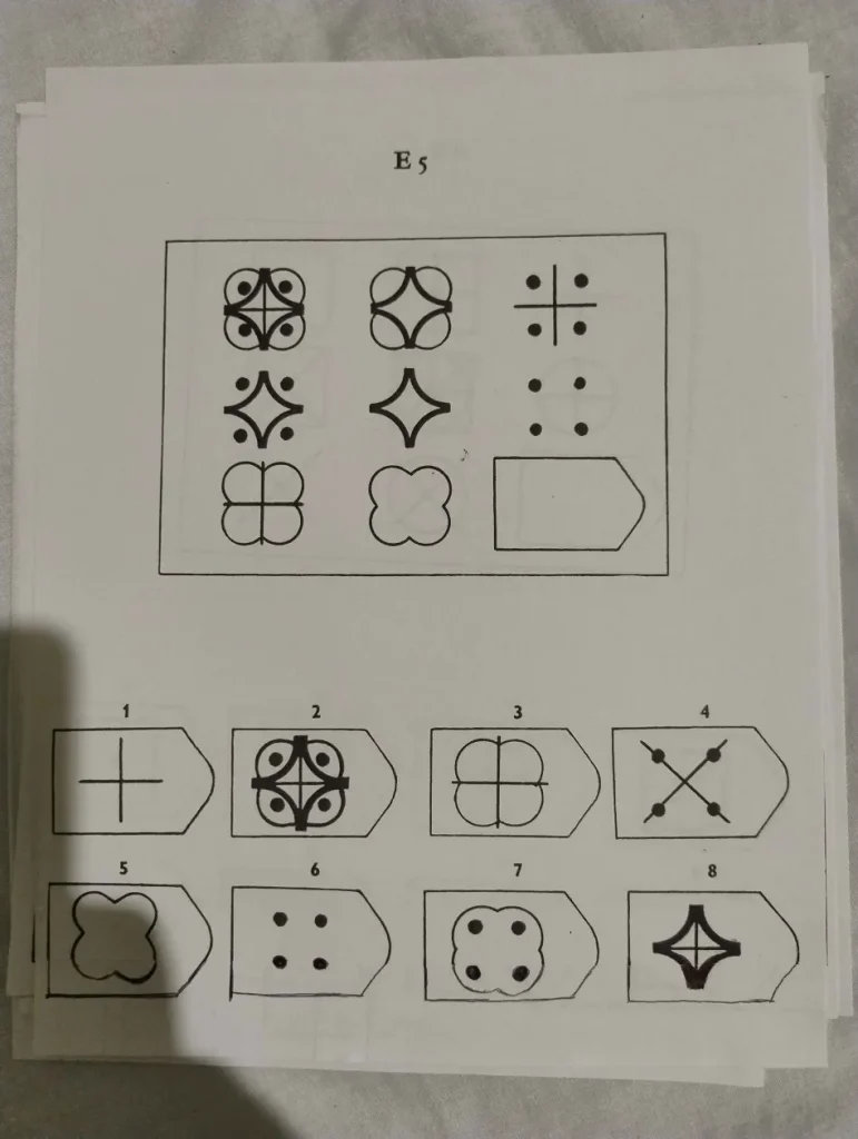 Zadanie 5 testu matryc Ravena - analiza wzorca logicznego