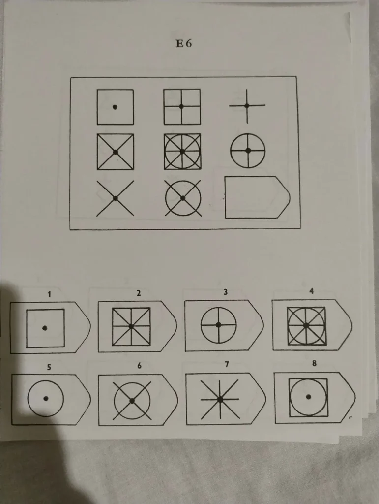 Zadanie 6 testu matryc Ravena - analiza wzorca logicznego