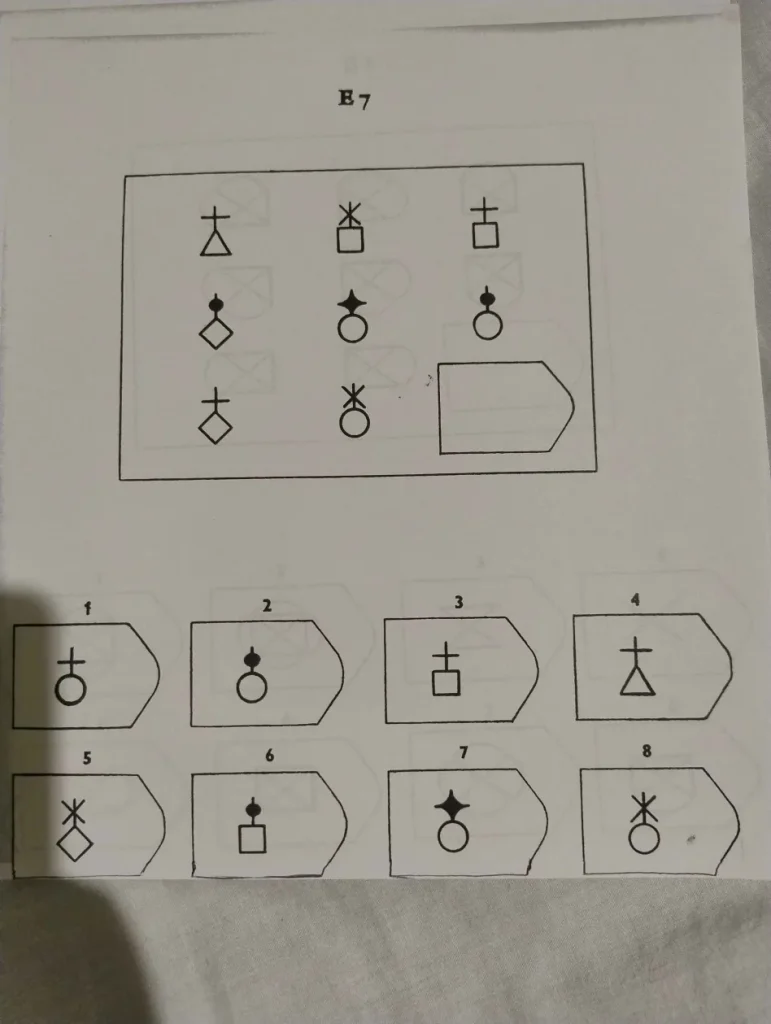 Zadanie 7 testu matryc Ravena - analiza wzorca logicznego