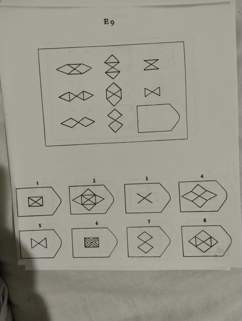 Zadanie 9 testu matryc Ravena - analiza wzorca logicznego